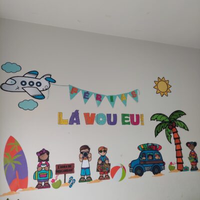 Kit painel e lembrancinhas férias