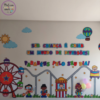 Painel Dia Das Crianças Tema Parque De Diversões