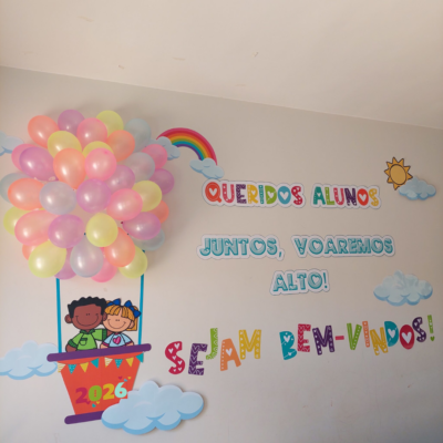 Painel Volta às Aulas Voando Alto 2026