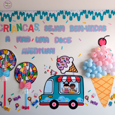 Painel Volta às Aulas Doce Aventura