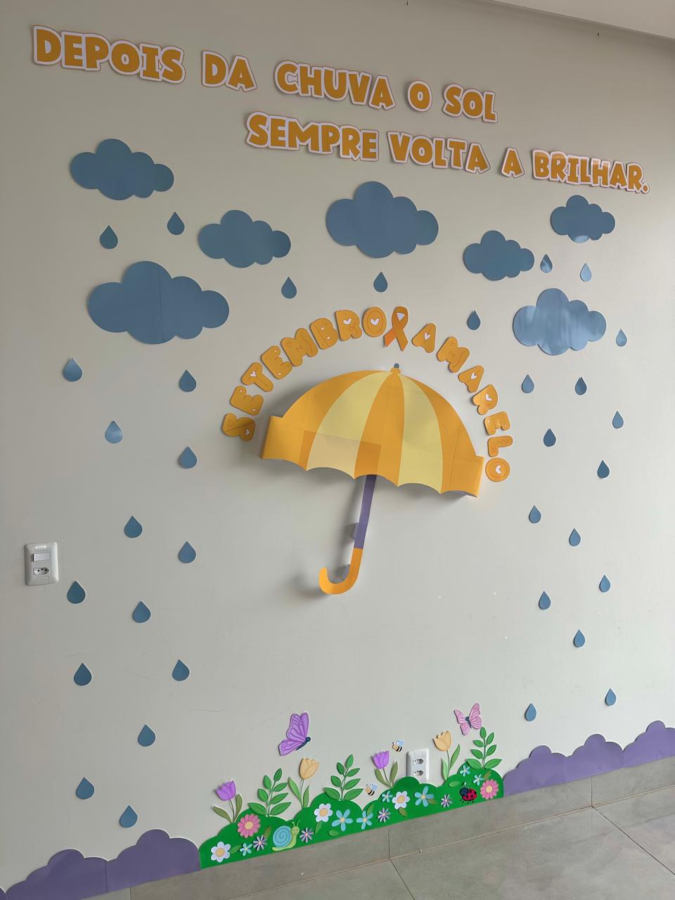 Painel Para Foto Setembro Amarelo Com Guarda-Chuva