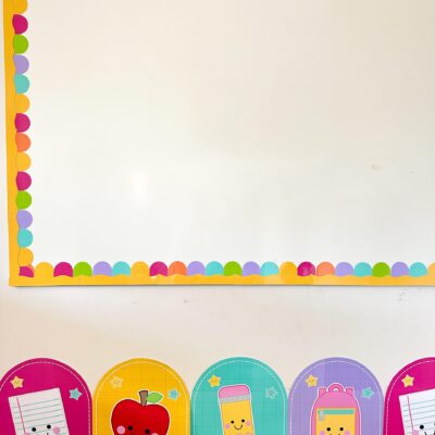Moldura Colorida Para Quadro e Barrado Tema Escolar