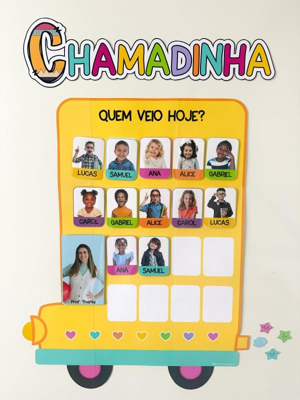 Chamadinha Com Foto 18 e  27 Lugares Tema Escolar - Image 6