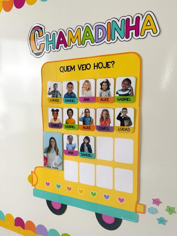 Chamadinha Com Foto 18 e  27 Lugares Tema Escolar - Image 5