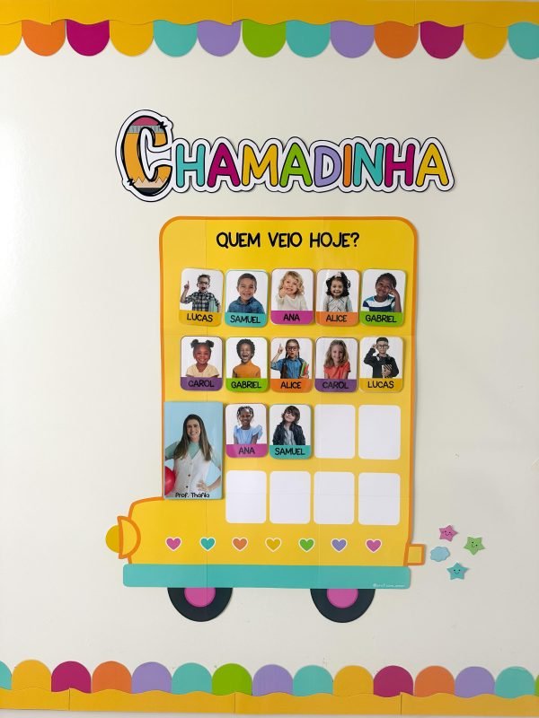 Chamadinha Com Foto 18 e  27 Lugares Tema Escolar - Image 3