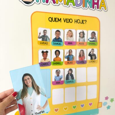 Chamadinha Com Foto 18 e  27 Lugares Tema Escolar