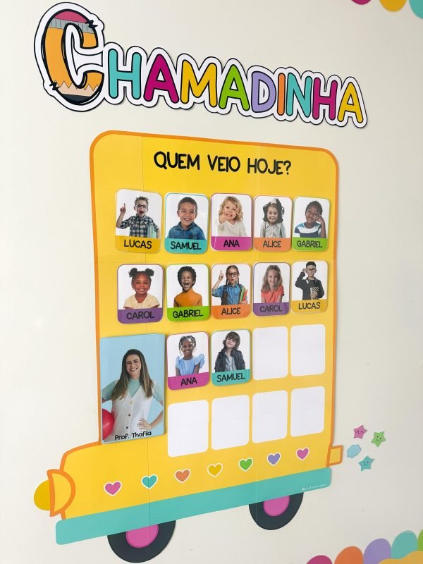 Chamadinha Com Foto 18 e  27 Lugares Tema Escolar - Image 4
