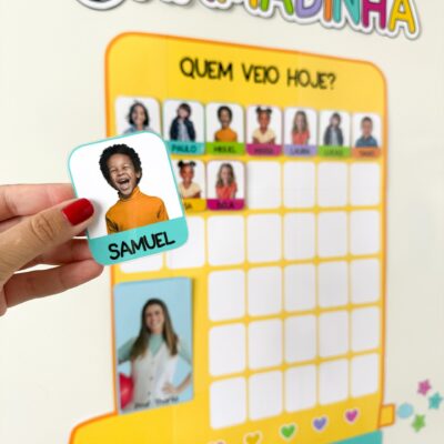 Chamadinha Com Foto 36 e  41 Lugares Tema Escolar