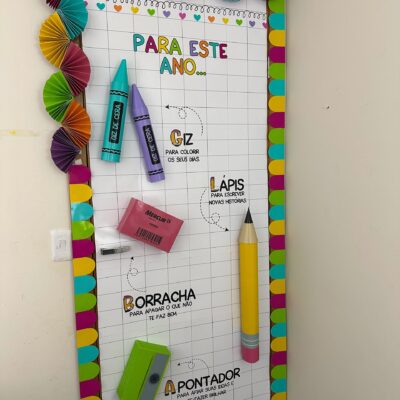 Painel Porta em Banner Tema Escolar