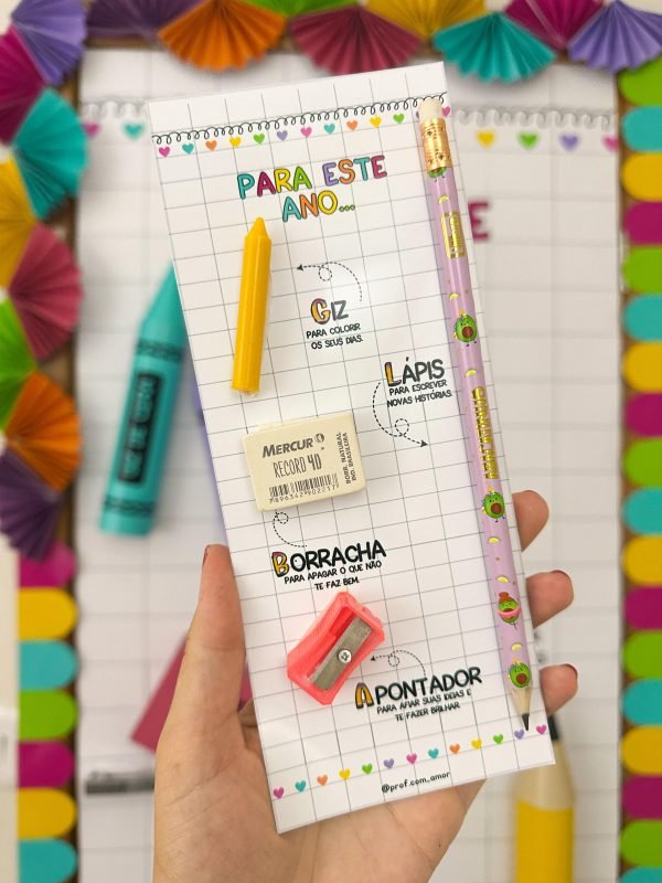 Lembrancinha Início do Ano Tema Escolar