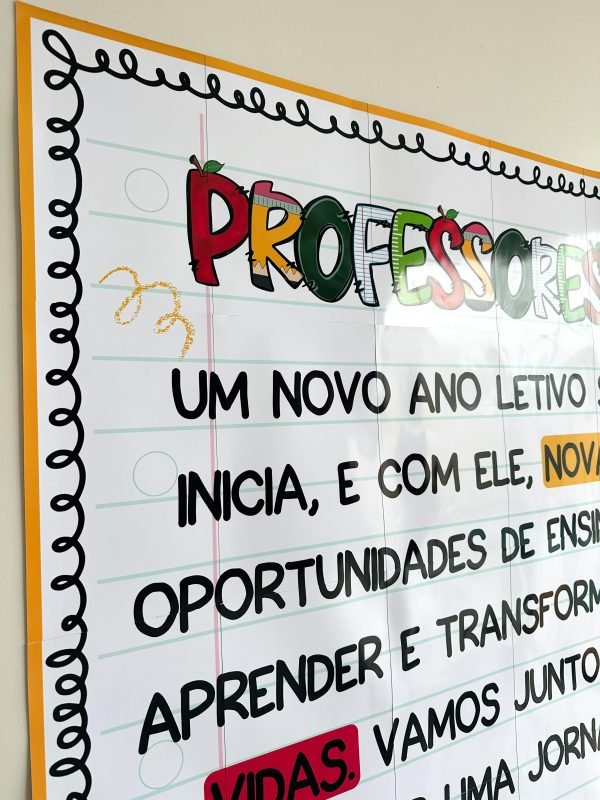 Painel Boas-Vindas Professores Tema Escolar - Image 2