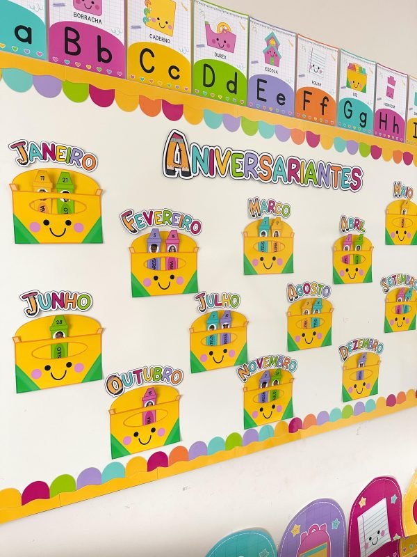 Painel Aniversariantes Tema Escolar - Image 2
