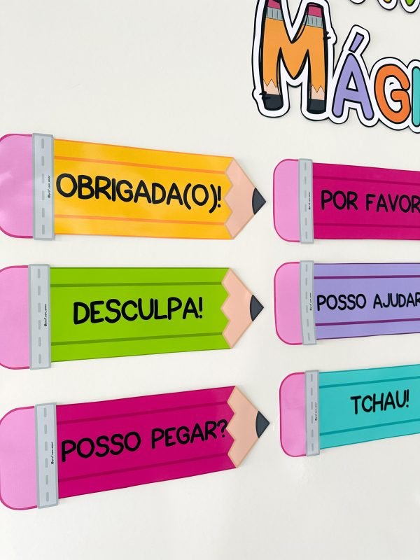 Kit Combinados e Palavras Mágicas Tema Escolar - Image 10