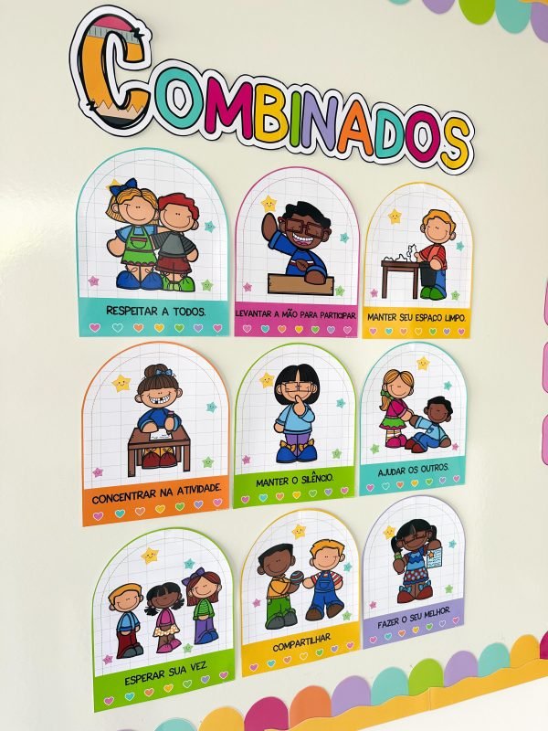 Kit Combinados e Palavras Mágicas Tema Escolar - Image 4