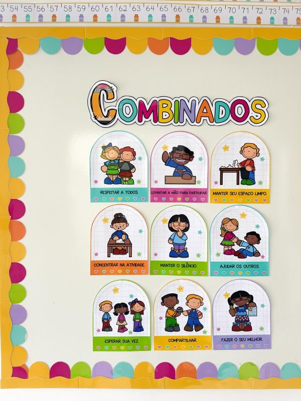 Kit Combinados e Palavras Mágicas Tema Escolar - Image 2