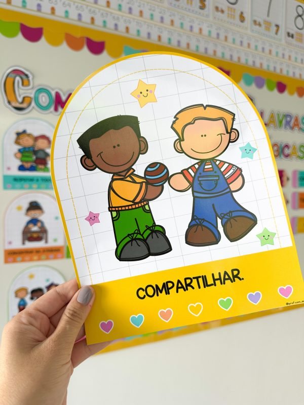 Kit Combinados e Palavras Mágicas Tema Escolar - Image 3
