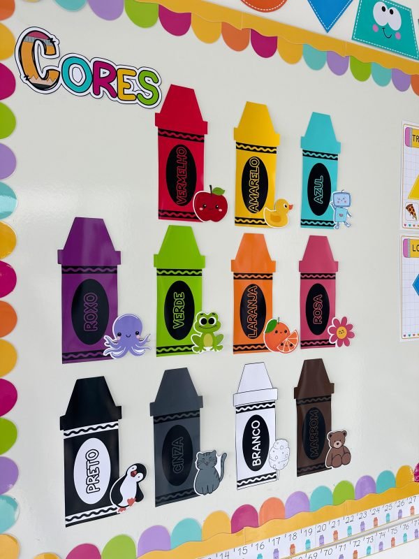 Kit Figuras Geométricas e Cores Tema Escolar - Image 8