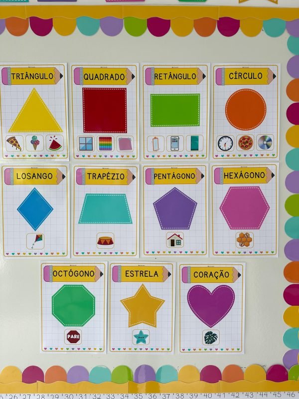Kit Figuras Geométricas e Cores Tema Escolar - Image 5