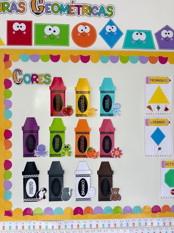 Kit Figuras Geométricas e Cores Tema Escolar - Image 7