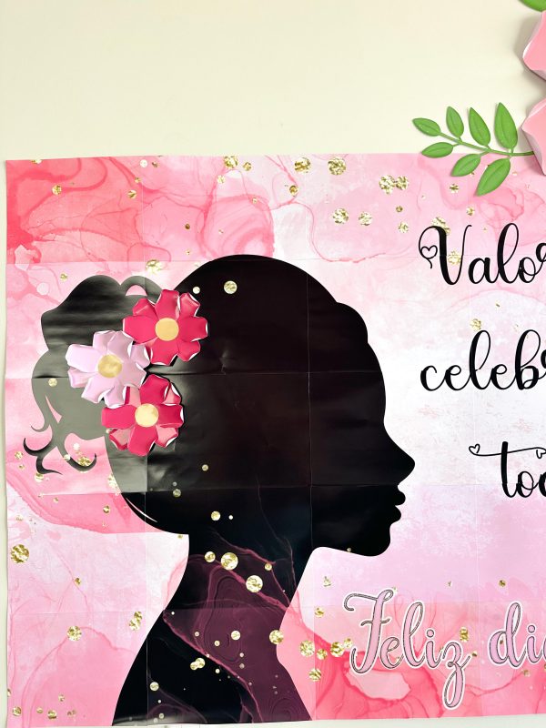 Painel em Banner Dia das Mulheres Tema Flores - Image 6