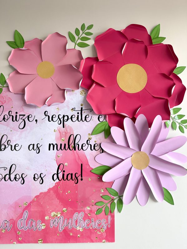 Painel em Banner Dia das Mulheres Tema Flores - Image 3