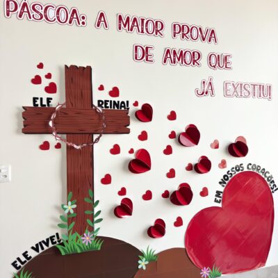 Painel Páscoa Amor na Cruz - Páscoa Cristã