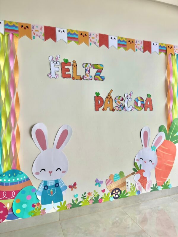 Painel Para Foto Páscoa Coelhos
