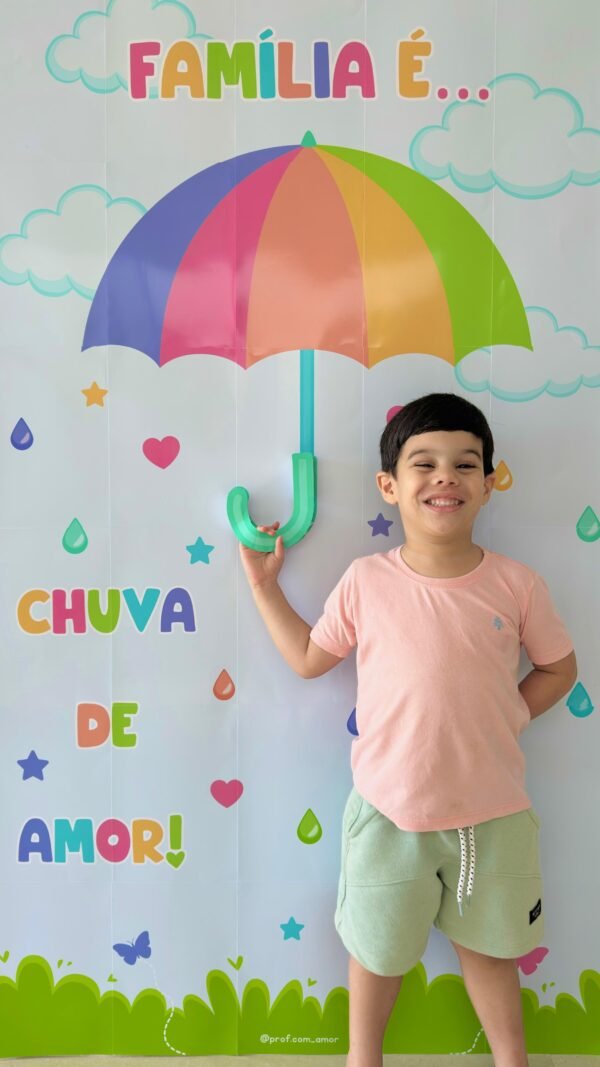Painel Fotográfico Família: Chuva de Amor - Image 3