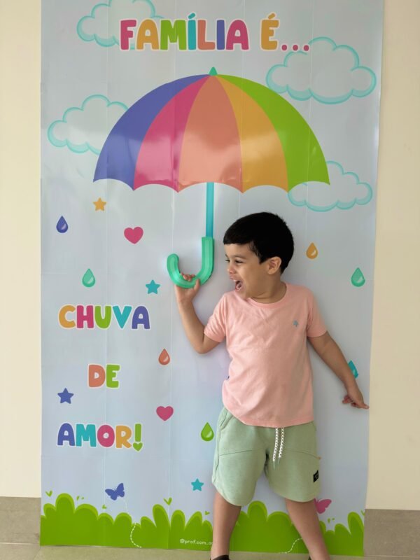 Painel Fotográfico Família: Chuva de Amor