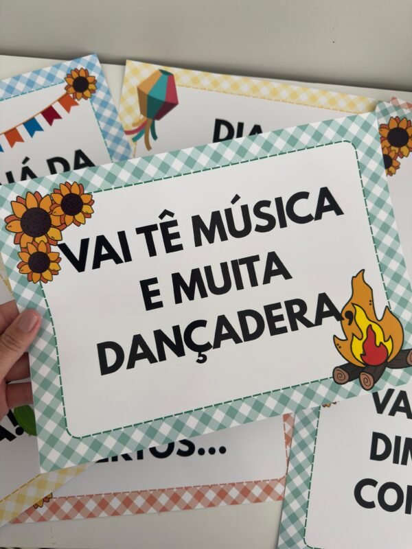 Plaquinhas Editáveis Para Vídeo Festa Junina - Image 4