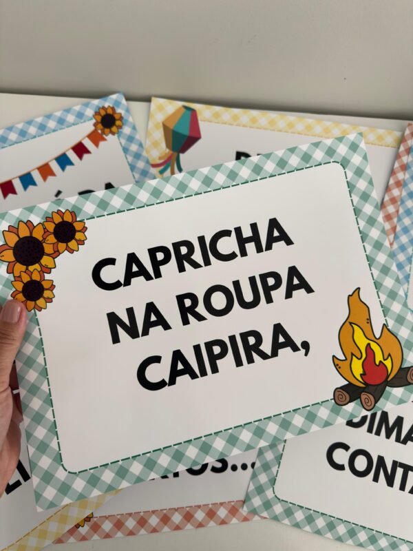 Plaquinhas Editáveis Para Vídeo Festa Junina - Image 2