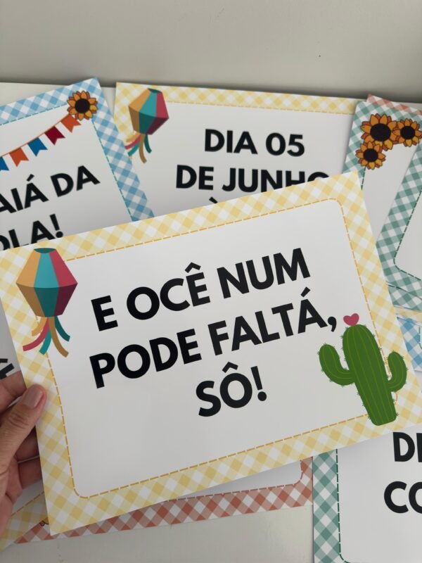 Plaquinhas Editáveis Para Vídeo Festa Junina - Image 3