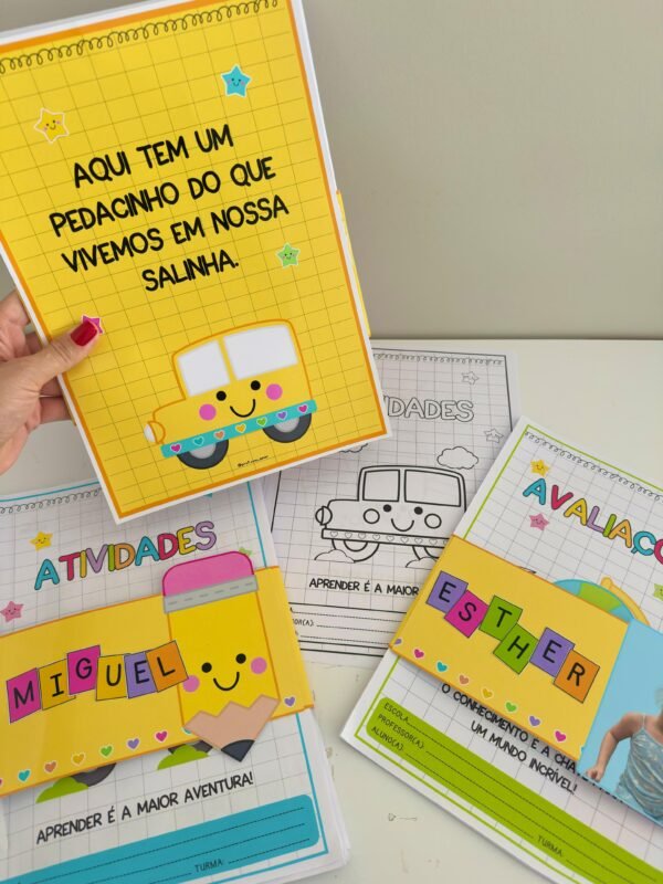 Kit Atividades, Avaliações e Portfólio Tema Escolar - Image 9