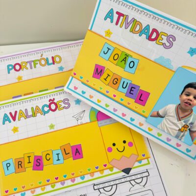 Kit Atividades, Avaliações e Portfólio Tema Escolar