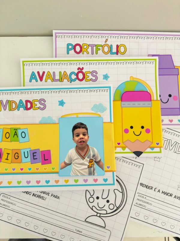 Kit Atividades, Avaliações e Portfólio Tema Escolar - Image 2