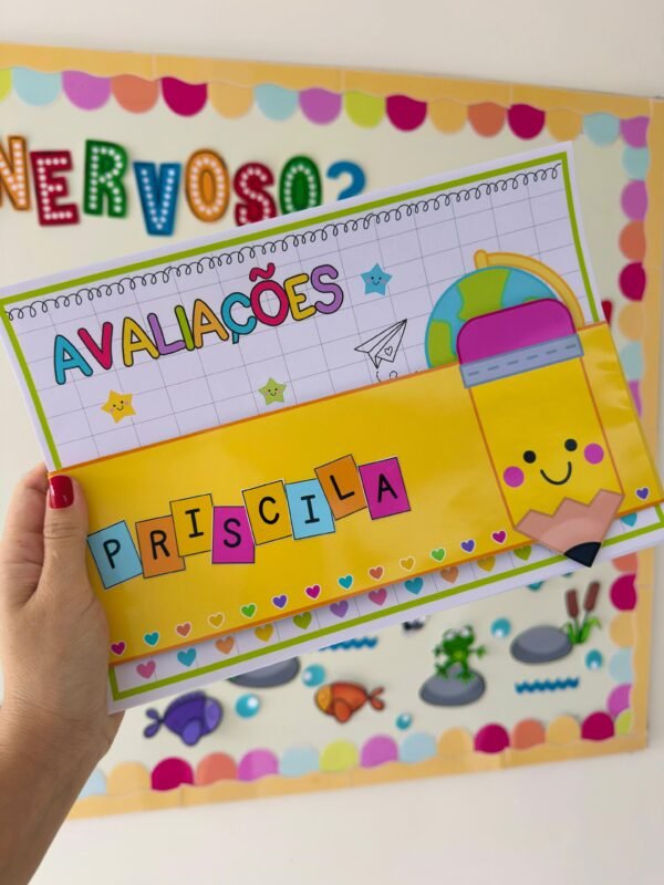 Kit Atividades, Avaliações e Portfólio Tema Escolar - Image 3