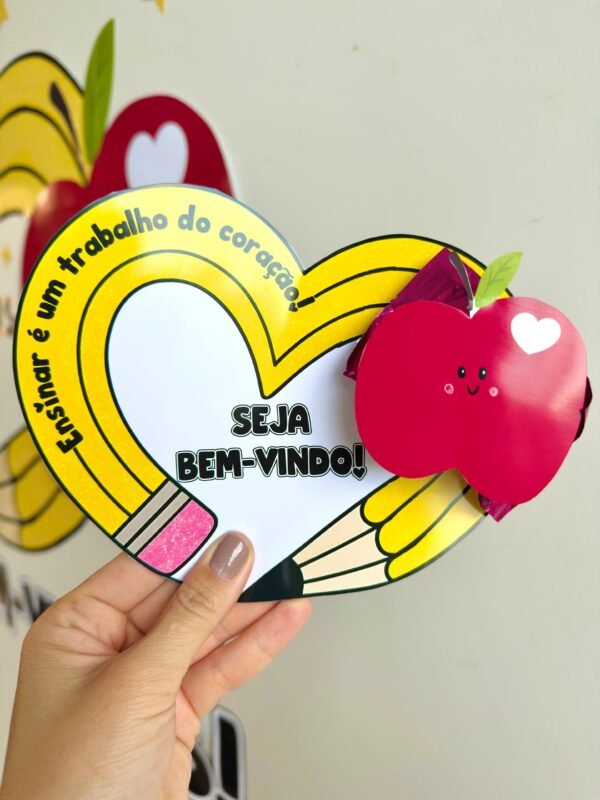Cartão Lápis Recepção Professores
