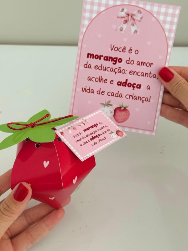 Caixinha e Cartão Morango do Amor Professores - Image 2