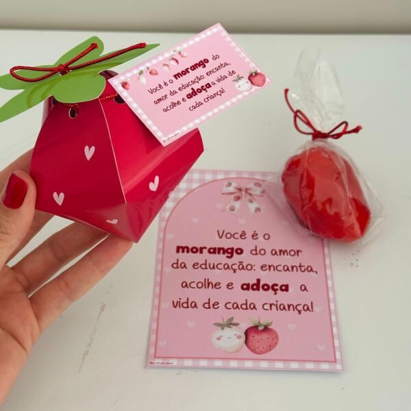 Caixinha e Cartão Morango do Amor Professores