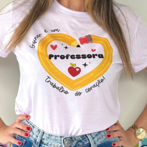 Estampa Para Blusa Coração de Lápis