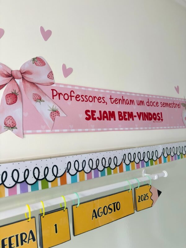 Faixa Sejam Bem-Vindos Professores "Impressão Contínua"