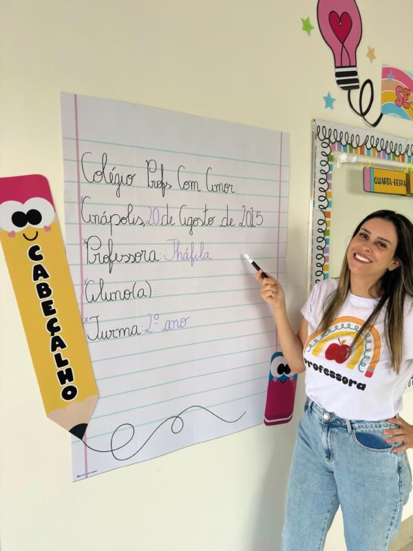 Folhas Pautadas Gigantes - Pauta Simples e Caligrafia