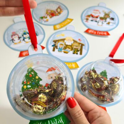 Globo de Neve de Doces Natal