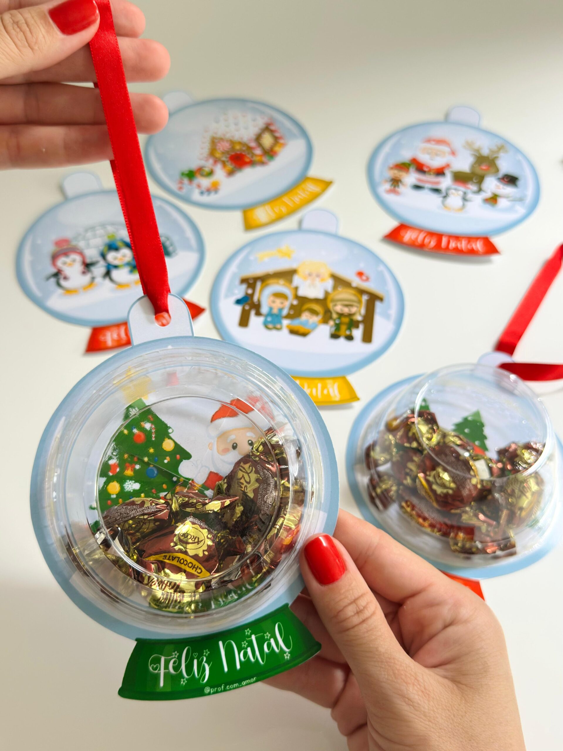 Globo de Neve de Doces Natal