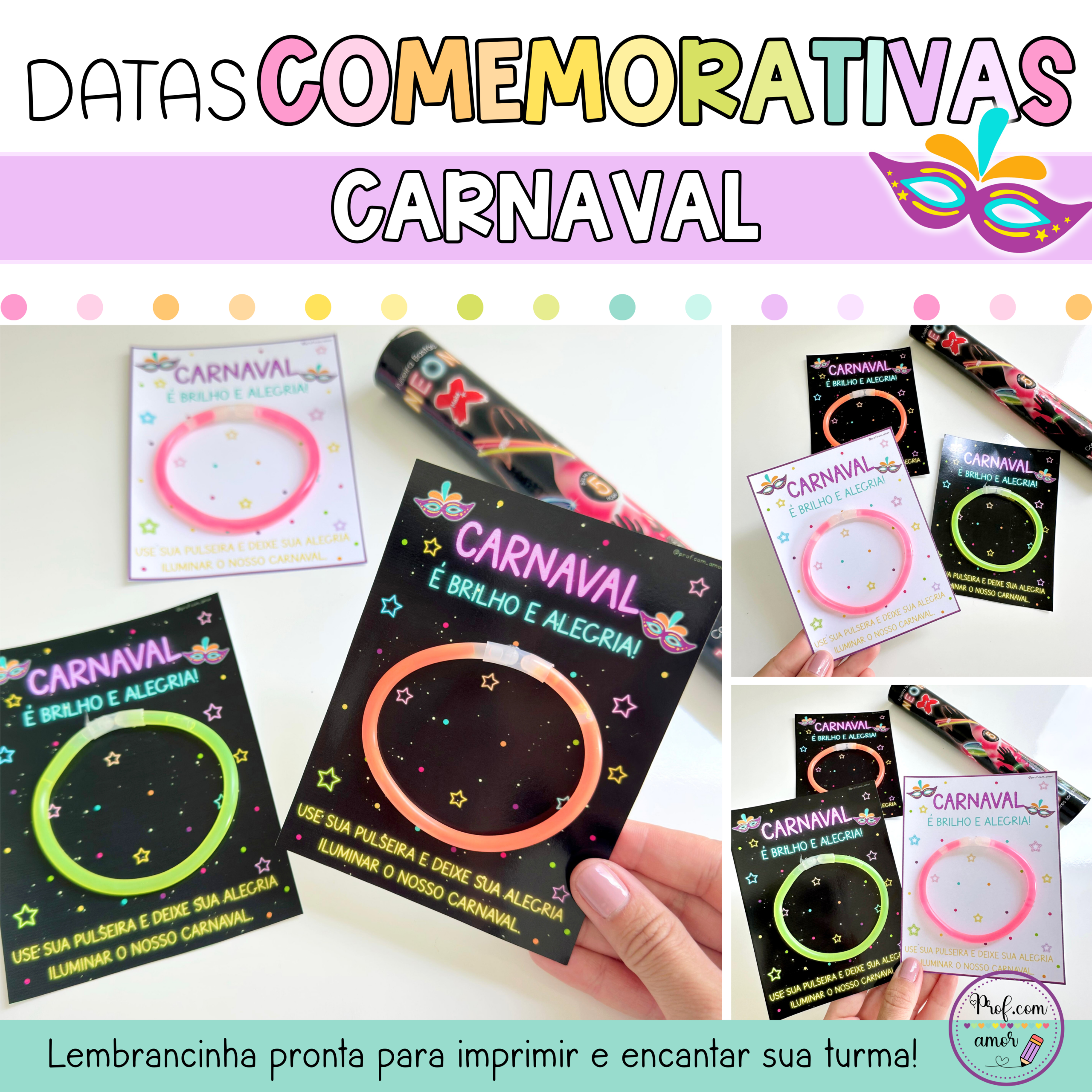 Lembrancinha Pulseira Carnaval