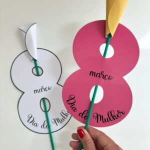 Lembrancinha Tulipa Dia da Mulher