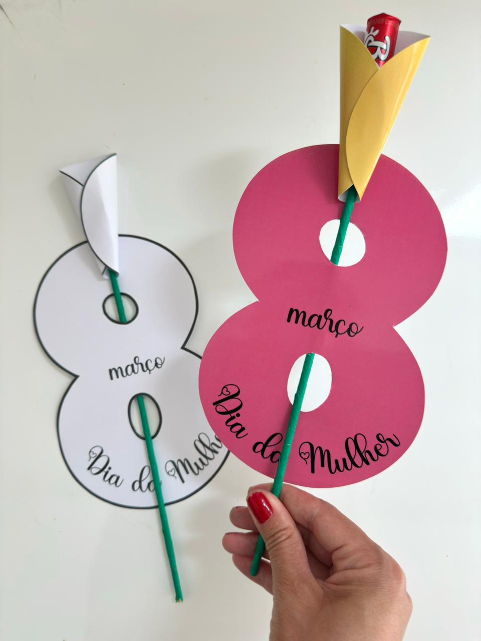 Lembrancinha Tulipa Dia da Mulher