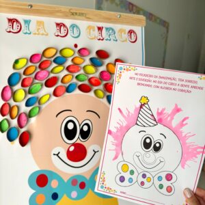 Cabelo Divertido Palhaço - Arte com Sopro + Painel Coletivo - Dia Do Circo