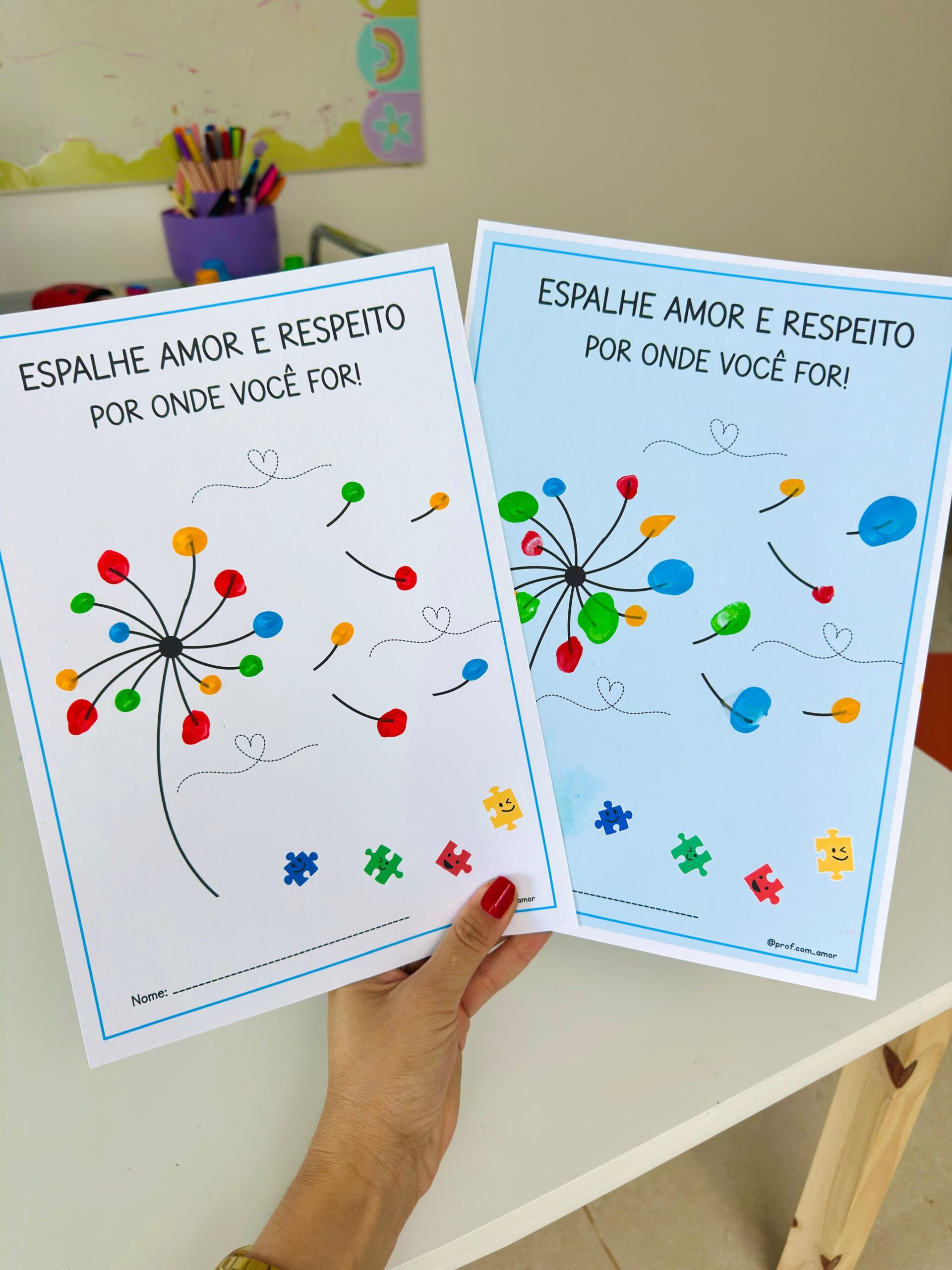 Atividade Interativa e Lembrancinha Espalhe Amor – Conscientização do Autismo