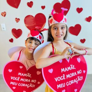 Kit Apresentação Coração Gigante + Coroa Interativa - Dia das Mães
